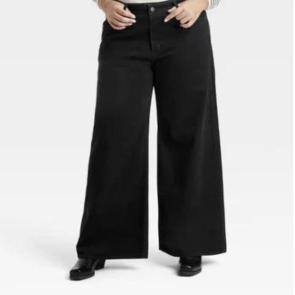 Universal Thread Black Wide Leg Flare Jeans
